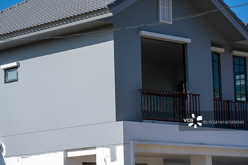 在建房屋：现代房屋设计图片素材