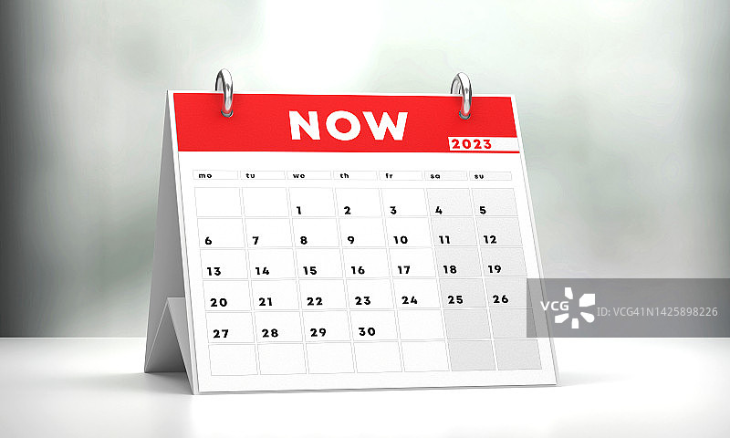 2023年11月日历，“时光飞逝”概念图片素材