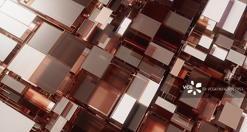 3D抽象立方体堆叠图片素材