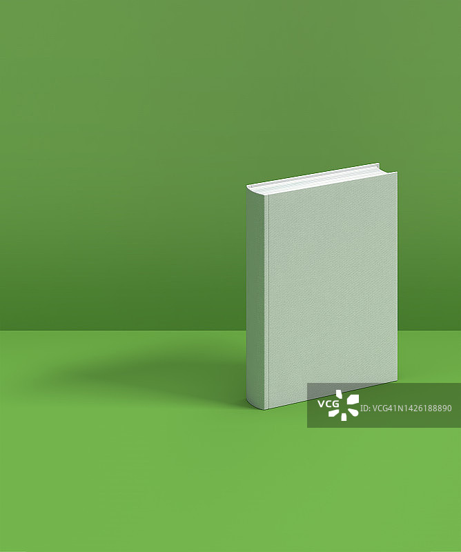 绿色精装书空间感摄影图片素材