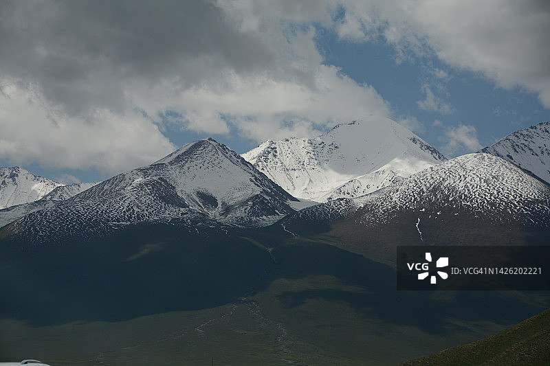 中国西藏的雪山户外自然风光背景素材图片素材