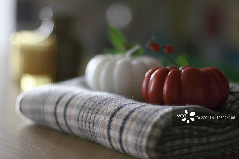 南瓜造型蜡烛图片素材