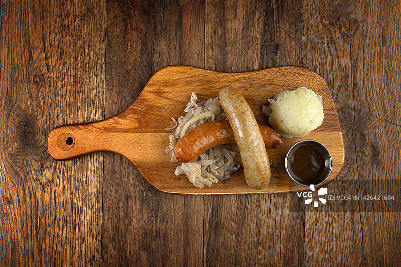 香肠配土豆泥图片素材