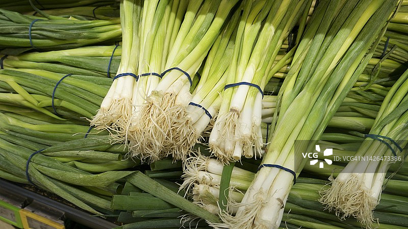 散装嫩韭葱图片素材