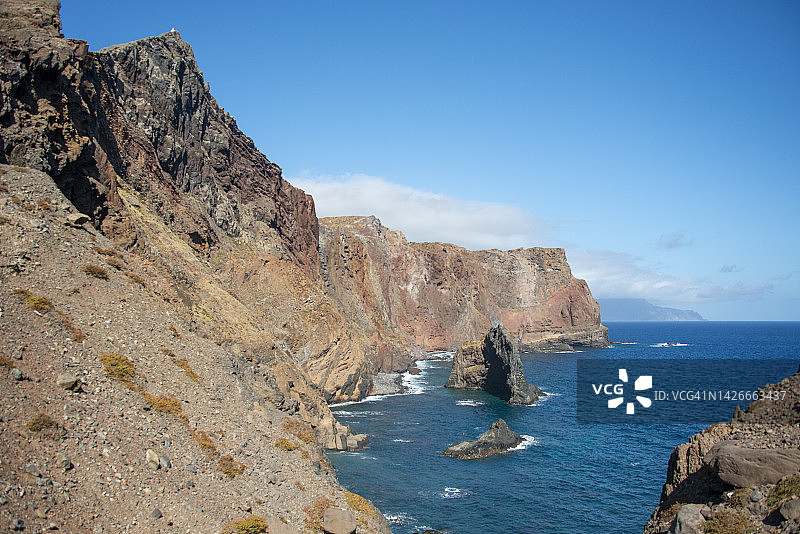 马德拉岛圣洛伦索角半岛悬崖景色图片素材