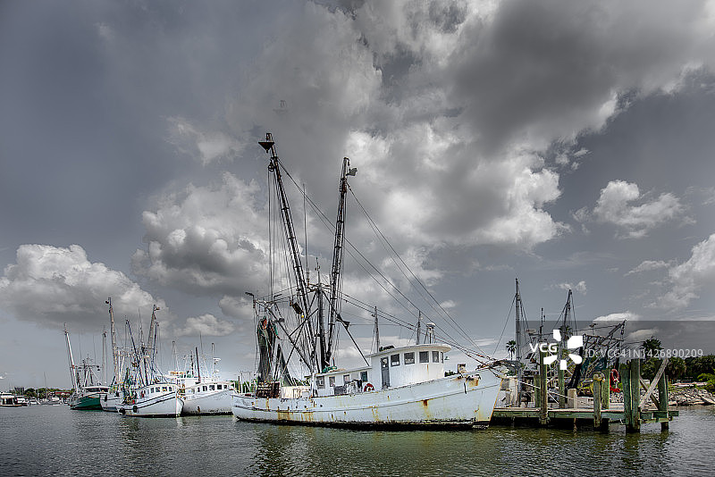 阿拉巴马州莫比尔的虾船图片素材