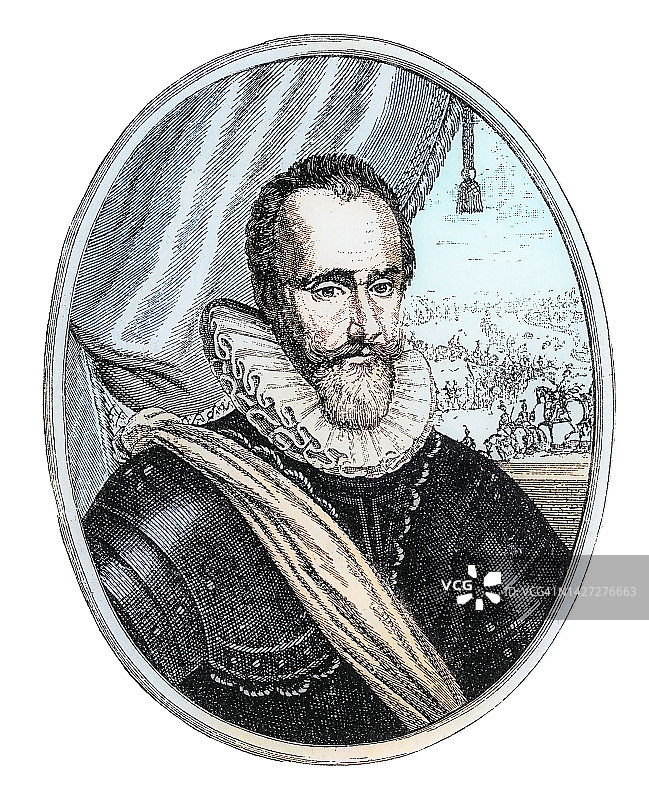 法国元帅蒂雷纳子爵亨利·德·拉图尔·奥弗涅肖像图片素材