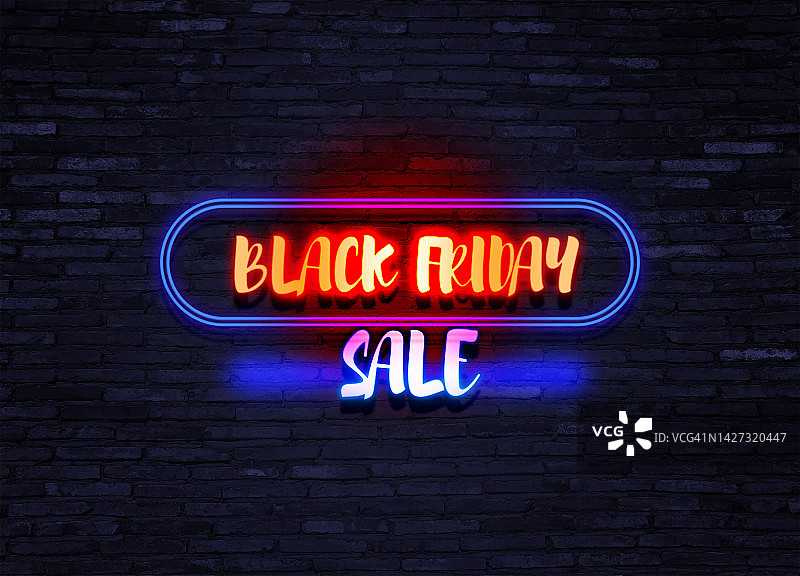 黑色星期五霓虹灯图片素材