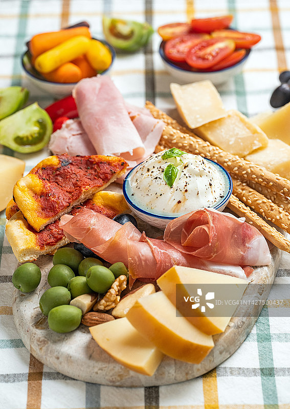 奶酪火腿水果拼盘图片素材