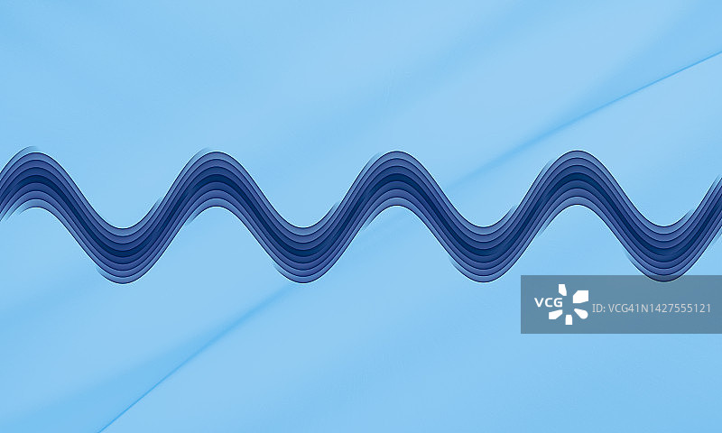 浅蓝色背景上的波浪图案图片素材