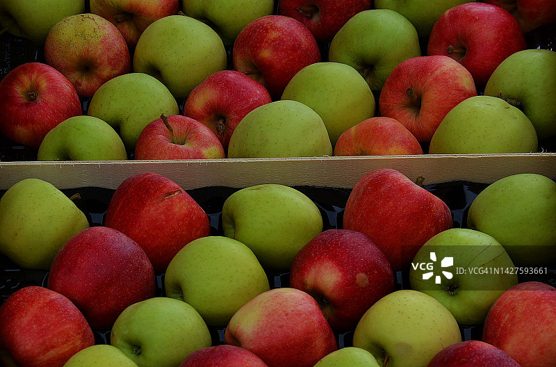 法国苹果市场一景图片素材