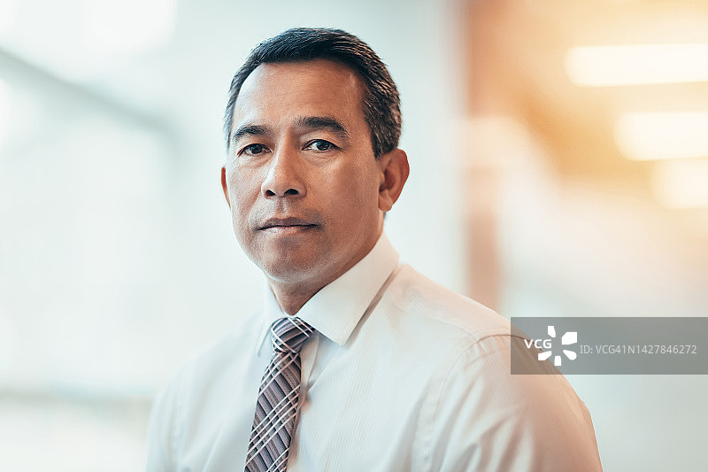 身穿商务装的成熟亚洲男商人肖像图片素材
