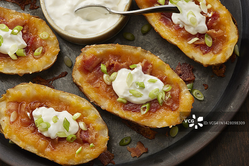 烤土豆皮图片素材