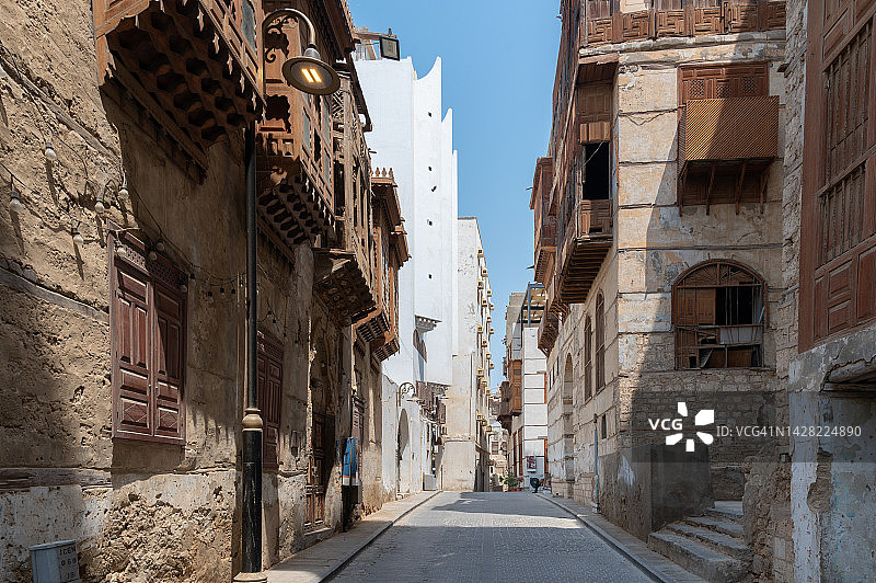 吉达老城区，麦加地区，沙特阿拉伯王国，中东，亚洲图片素材