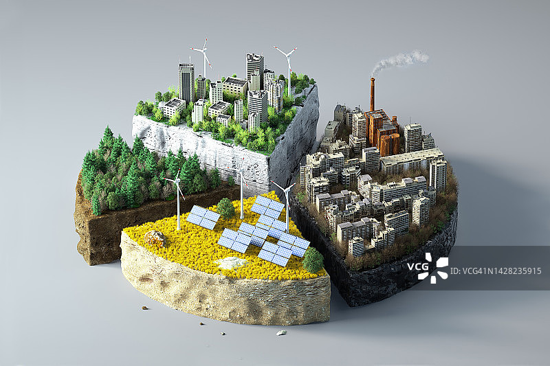 可持续数据饼图图片素材