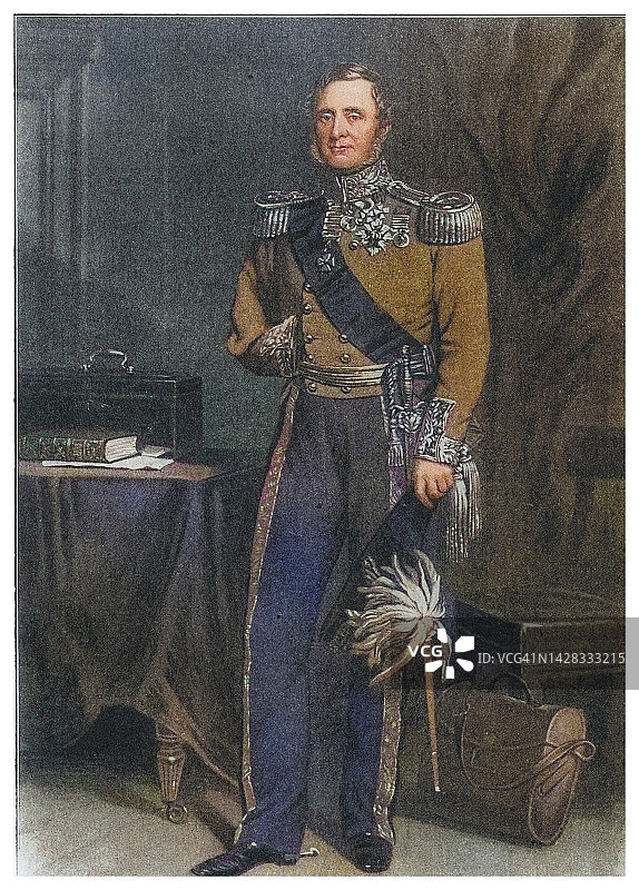 陆军元帅菲茨罗伊·詹姆斯·亨利·萨默塞特，第一代拉格伦男爵的肖像图片素材