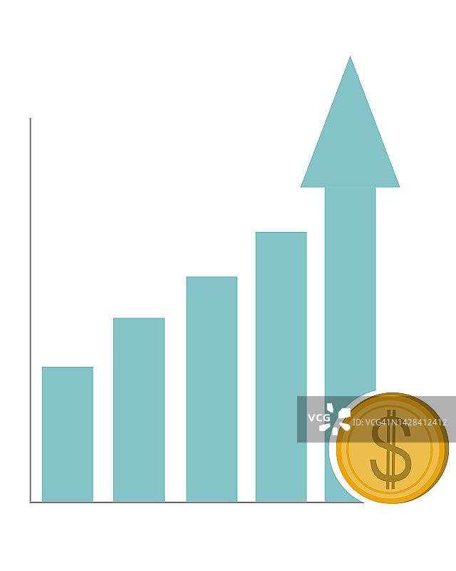 华尔街股市涨跌图矢量图图片素材
