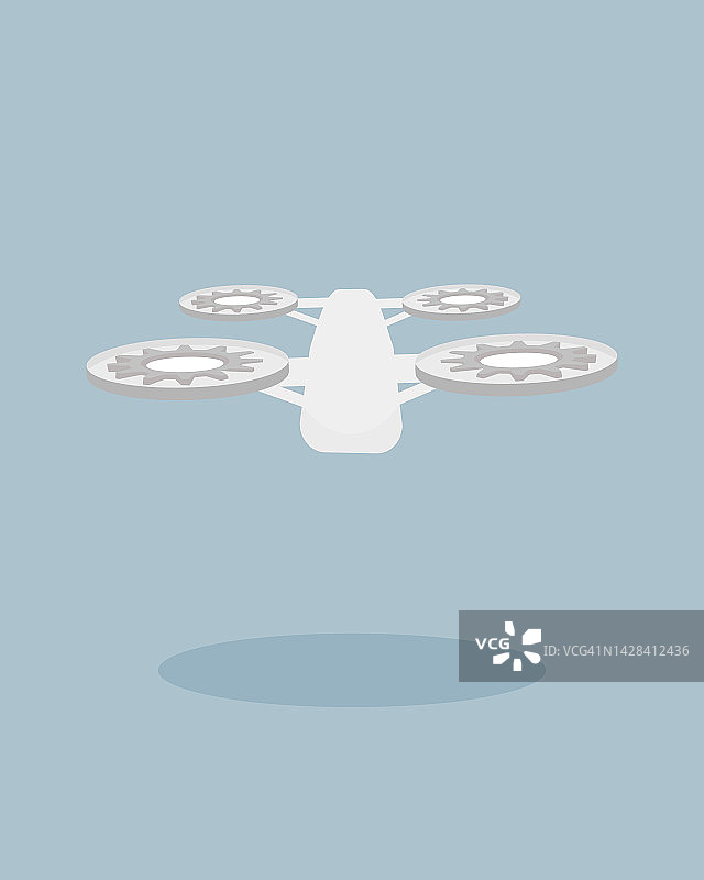 空中飞行的无人机插画图片素材