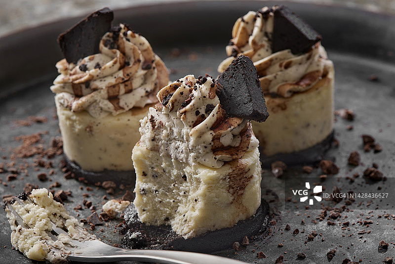 迷你曲奇奶油芝士蛋糕图片素材