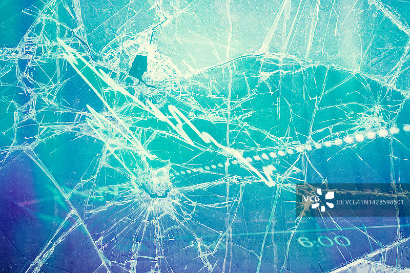 屏幕上的破碎玻璃图表图片素材