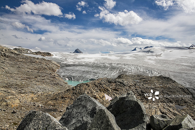 冰川国家公园的伊莱西瓦特冰川图片素材