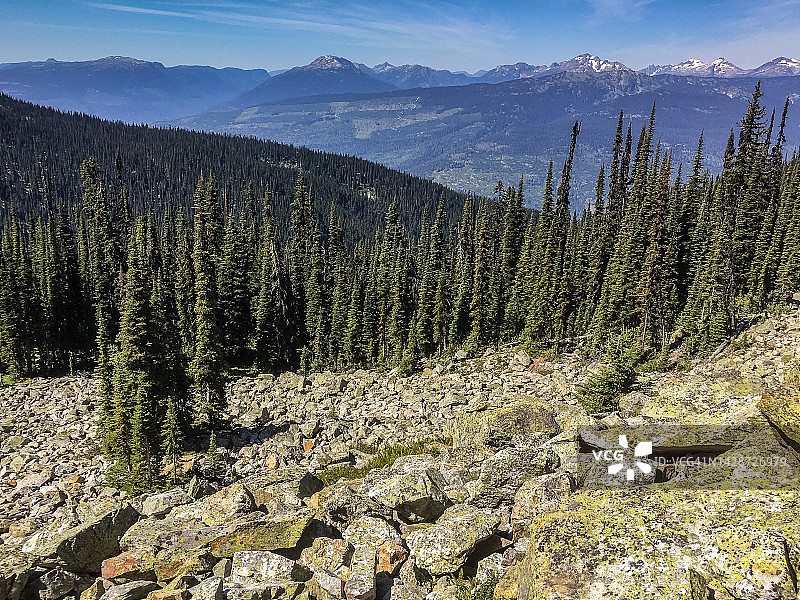 雷夫尔斯托克山国家公园的山脉全景图片素材