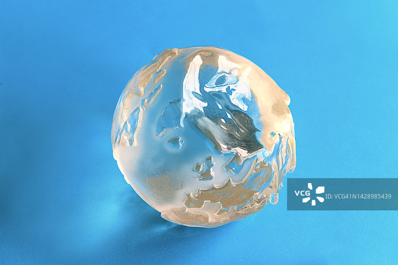 融化的地球：全球变暖图片素材