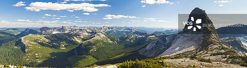 加拿大大不列颠哥伦比亚省维库纳峰全景图片素材