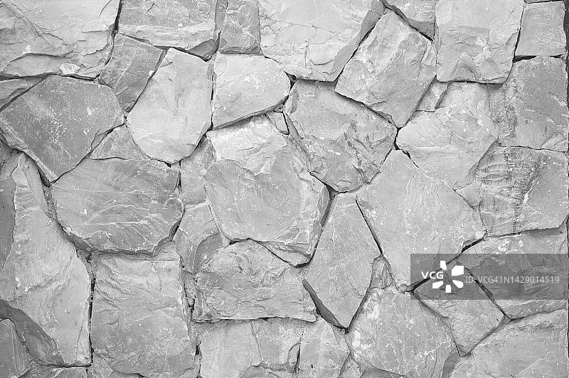 堆叠的白色石墙的完整画面图片素材