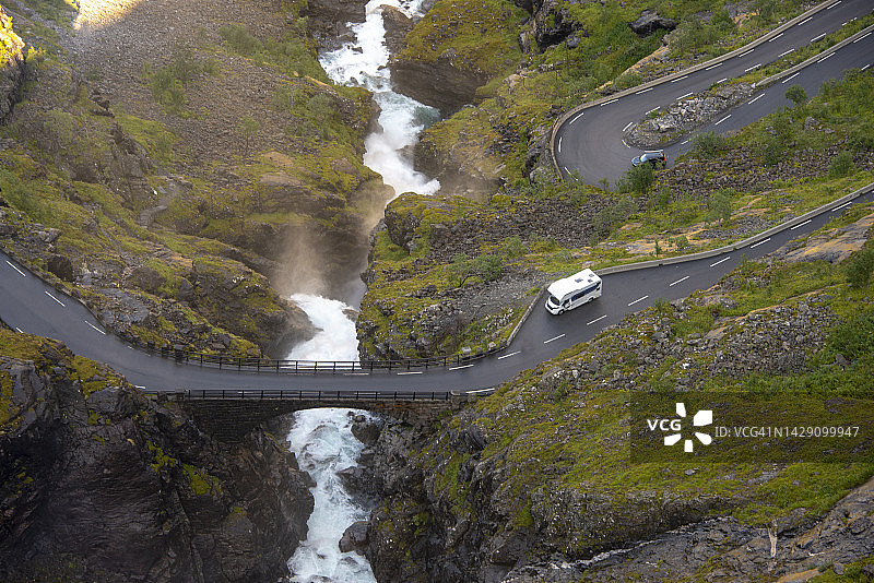 Trollstigen巨魔梯，挪威壮丽山路景观图片素材