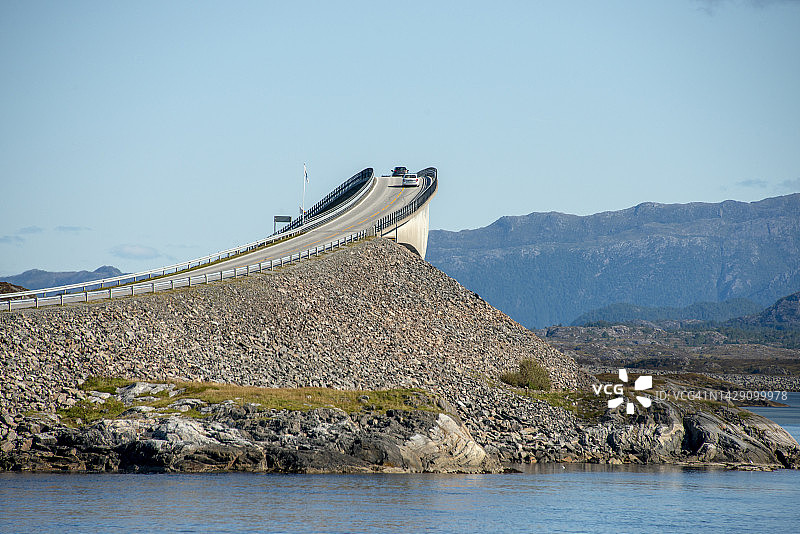 挪威大西洋之路：斯托尔赛松德桥，斯堪的纳维亚旅游地标图片素材