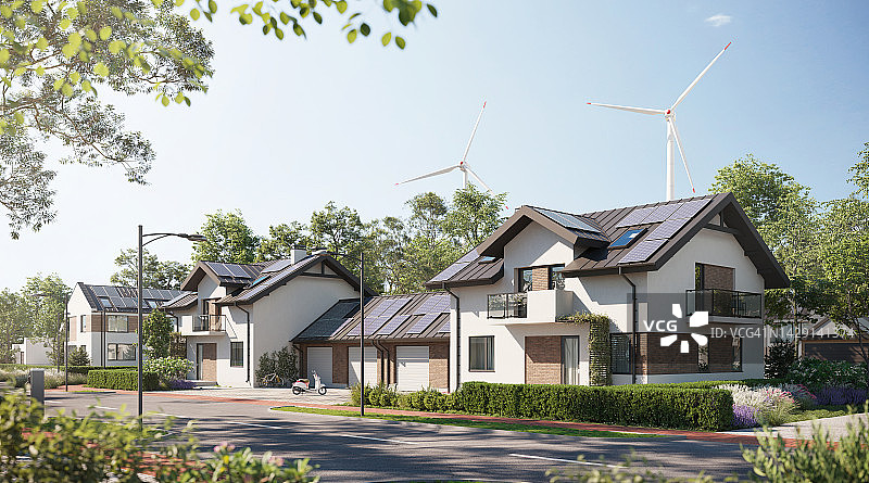 节能住宅小镇图片素材