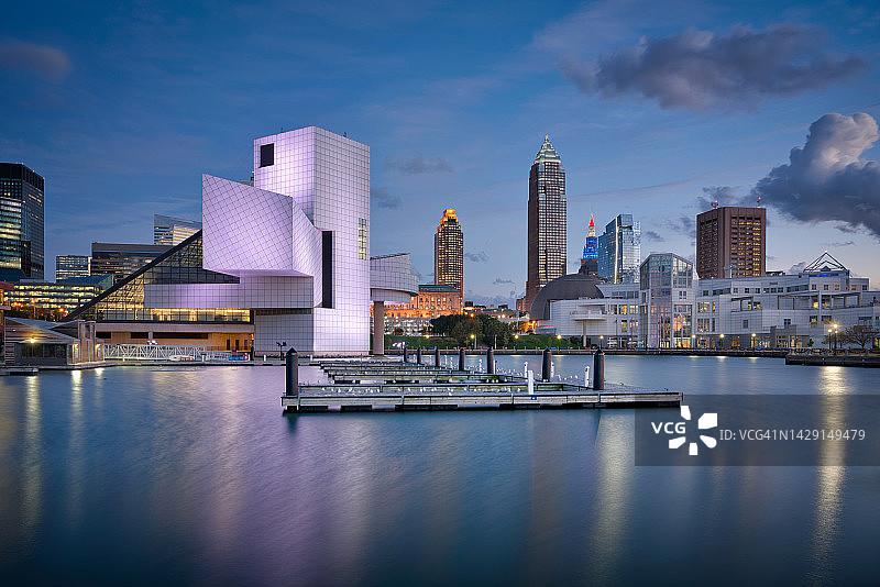 克利夫兰与蓝色时刻图片素材