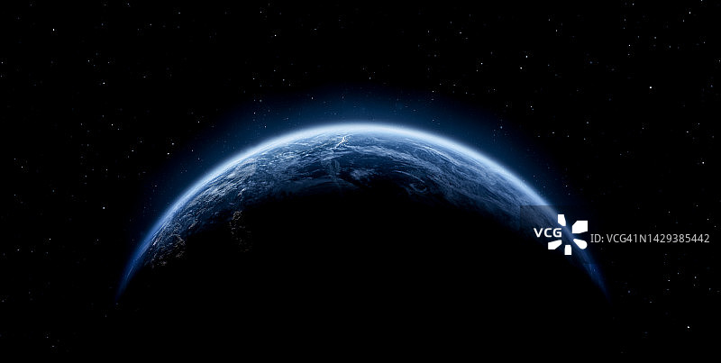 带有云朵和星空的地球图片素材