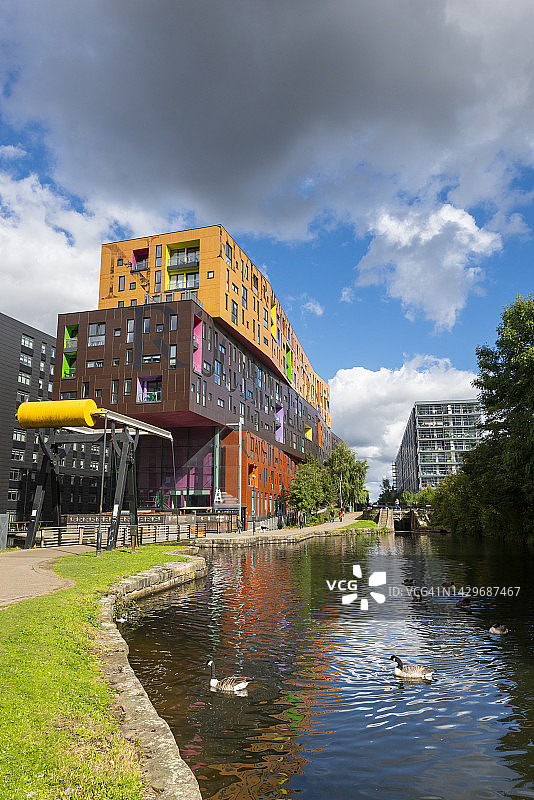 英国曼彻斯特安科茨新伊斯灵顿的公寓楼图片素材