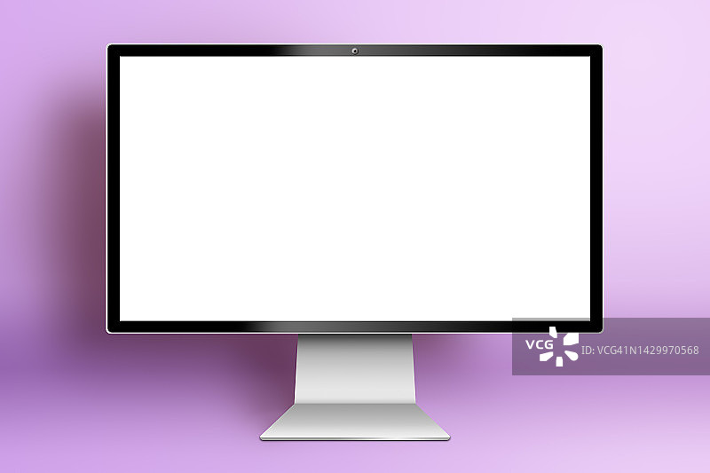 空白银色显示器屏幕图片素材