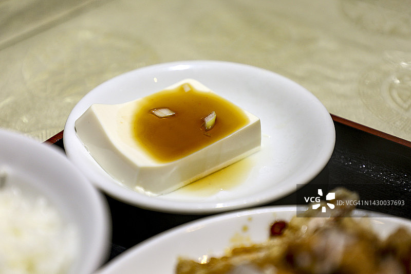 冷奴，搭配中华定食的冷豆腐开胃菜图片素材