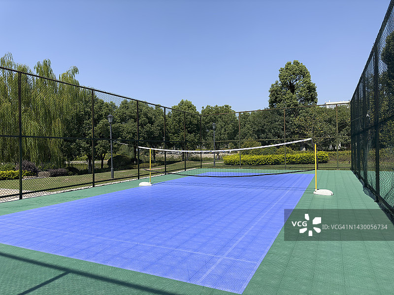 蓝色羽毛球场图片素材