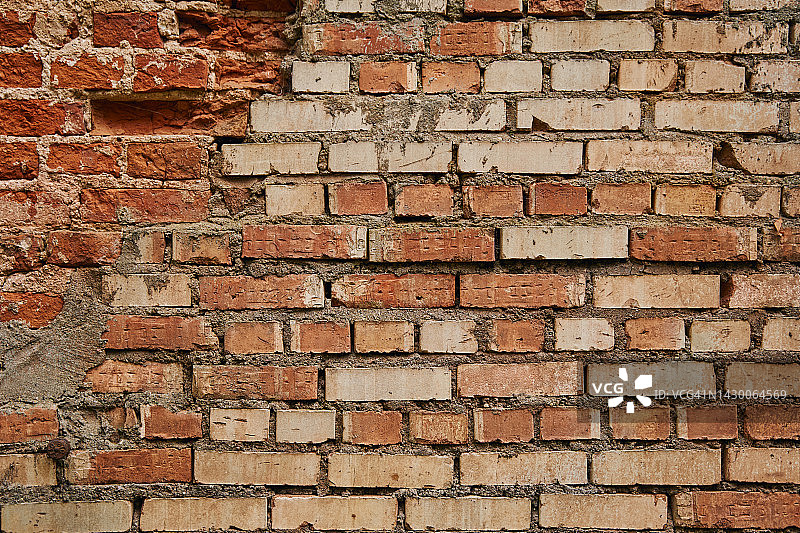 旧的生锈砖墙图片素材
