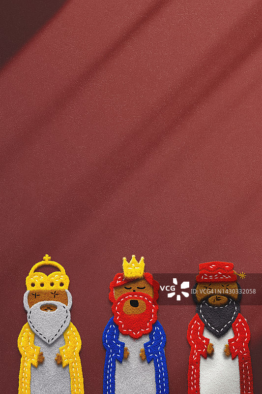 毛毡制成的三智者手工艺术品图片素材