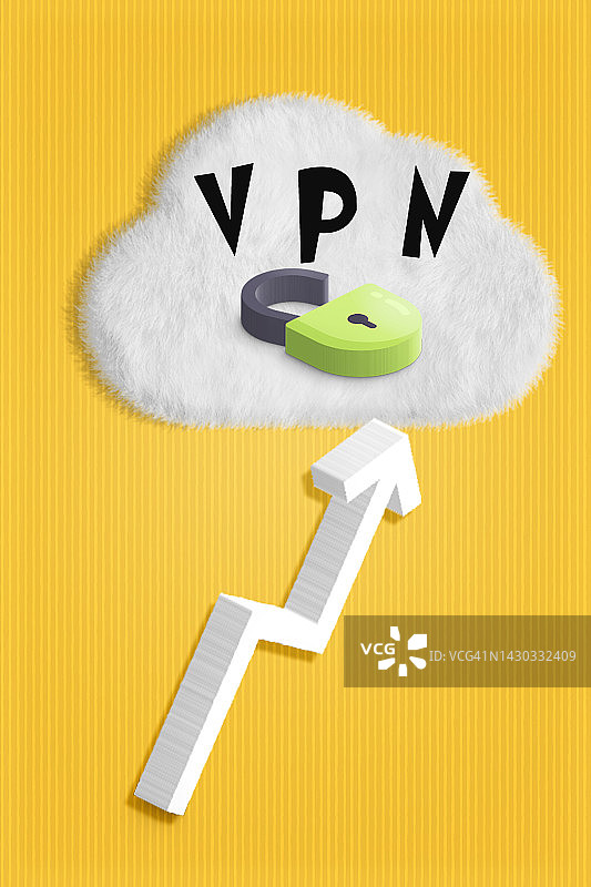 智能手机和VPN文本图片素材