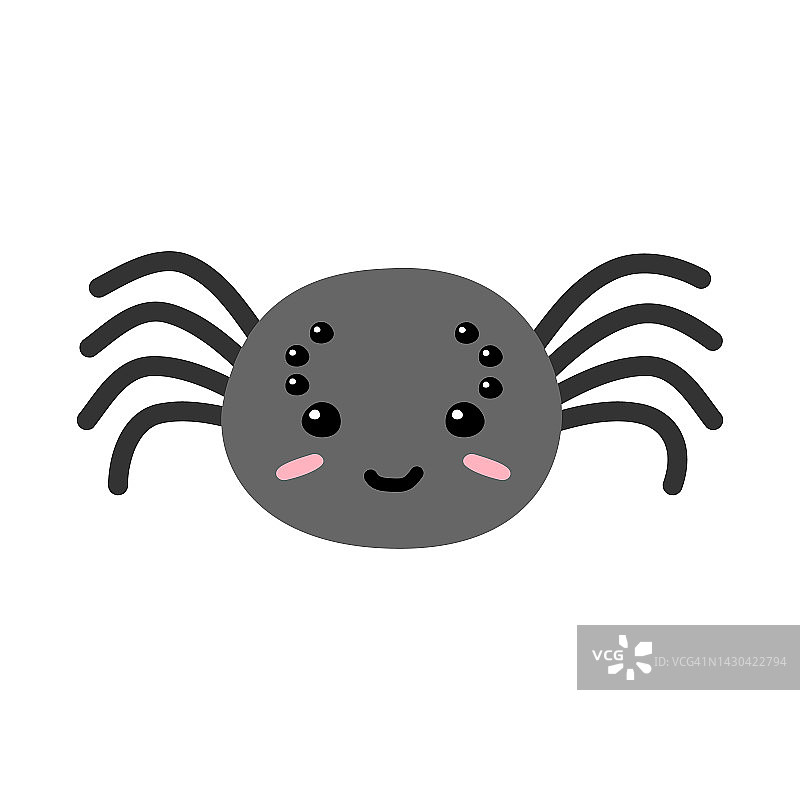 矢量手绘扁平可爱蜘蛛图片素材