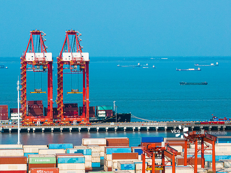 太仓集装箱港口图片素材