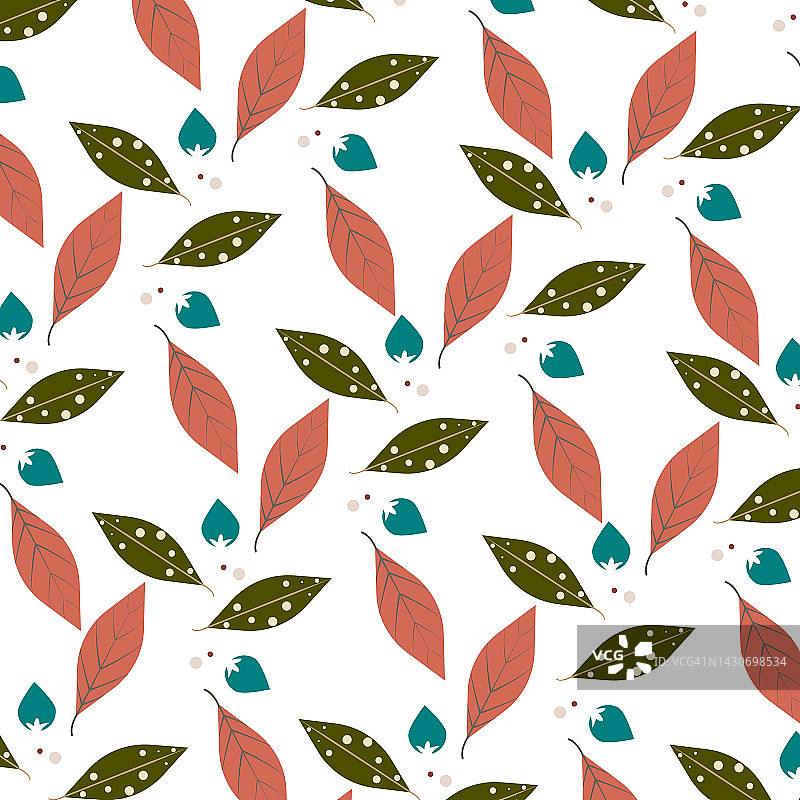 秋树叶无缝图案图片素材