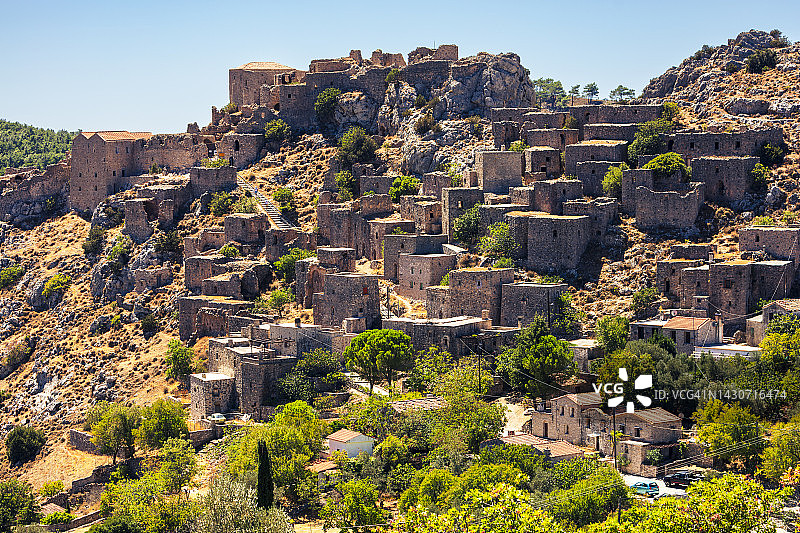 希俄斯岛阿纳瓦托斯小镇图片素材