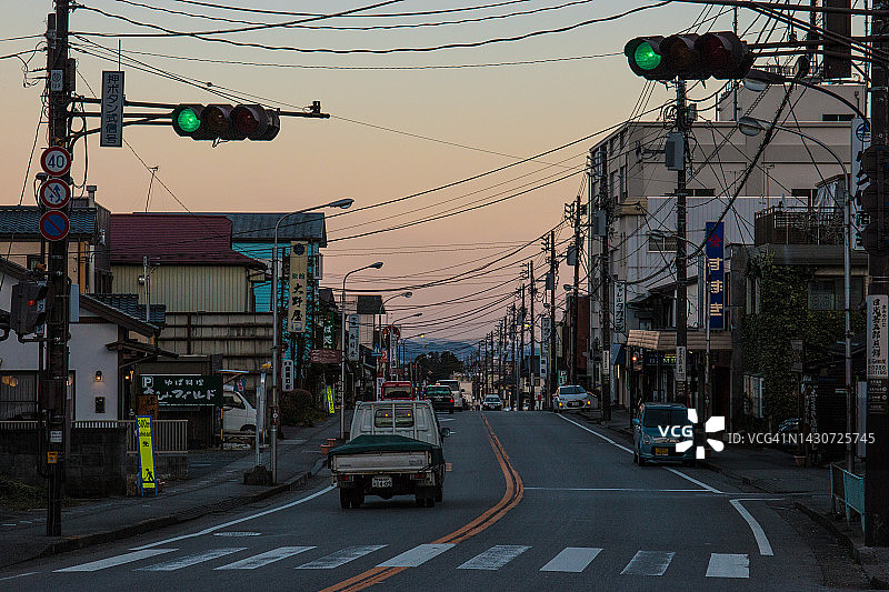 日本街头的日落图片素材
