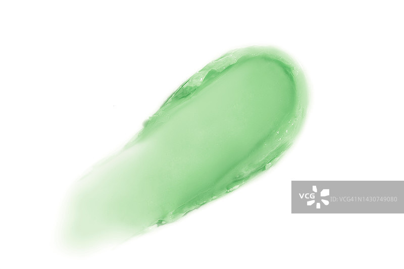 美容化妆品：细腻的绿色涂抹质地 - 绿色绿松石色发膜或面霜，护手霜，面膜。图片素材