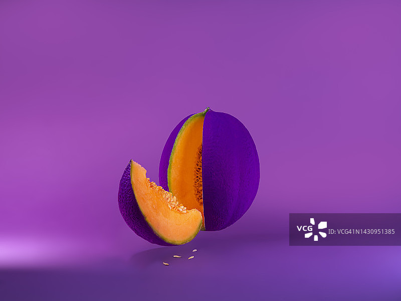 概念基因改造紫色瓜图片素材