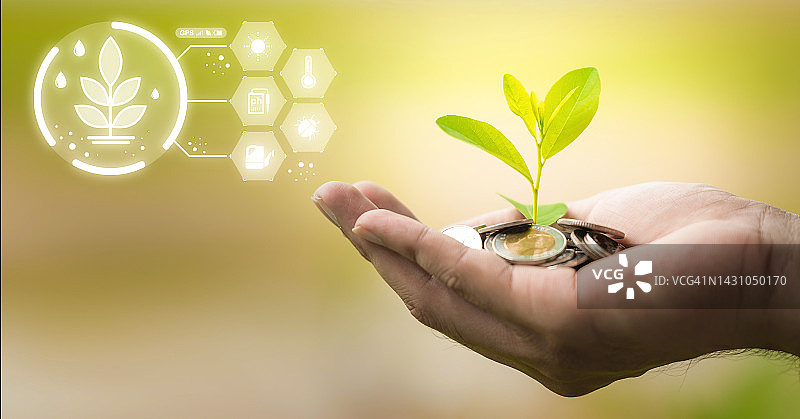 省钱与智慧农场图片素材