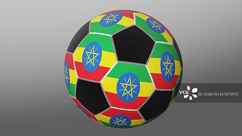 埃塞俄比亚国旗足球图片素材